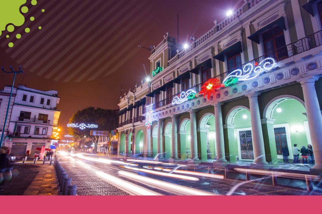 Calles de Xalapa de noche