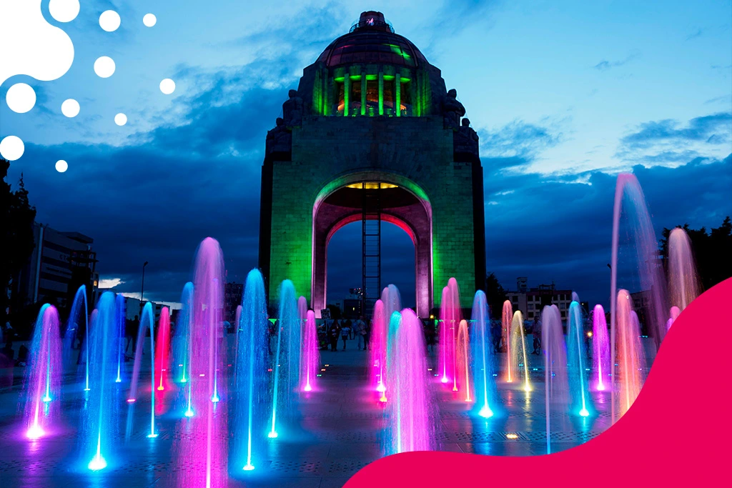 Vistas panorámicas celebrando año nuevo en CDMX 