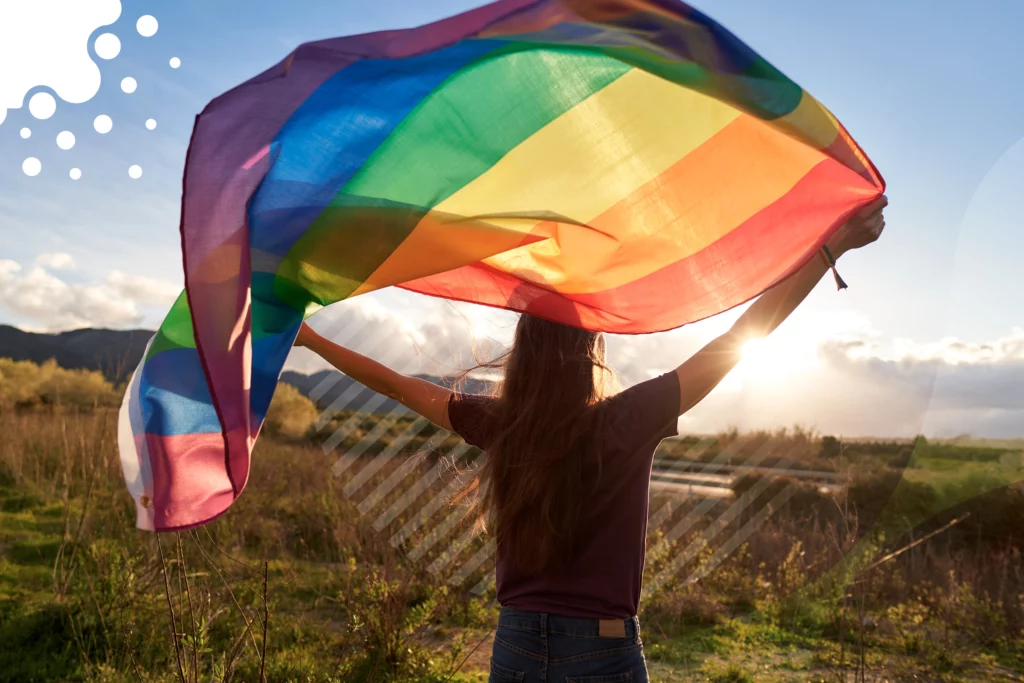 la bandera del orgullo es sinónimo de diversidad e inclusión